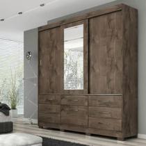 Guarda-Roupa Casal 3 Portas Correr 7 Gavetas Luíza Panan Roupeiro