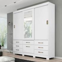 Guarda-Roupa Casal 3 Portas Correr 7 Gavetas Luíza Panan Roupeiro