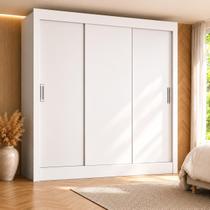 Guarda-Roupa Casal 3 Portas Correr Real Yescasa Branco Guarda-Roupa Casal 3 Portas Correr Real Yescasa Branco