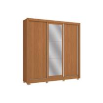 Guarda Roupa Casal 3 Portas de Correr (1 c/ Espelho) e 2 Gavetas c/ Pés CB01M570 Flex Canela/Canela ou Off White - Kappesberg Guarda Roupa Casal 3 Portas de Correr (1 c/ Espelho) e 2 Gavetas c/ Pés CB01M570 Flex Canela/Canela ou Off White - Kappesberg
