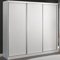 Guarda-Roupa Casal 3 Portas de Correr 100% Mdf 8804 Branco - Foscarini