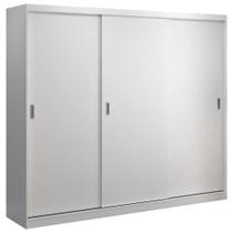 Guarda Roupa Casal 3 Portas de Correr 264cm Winter F04 Branco - Mpozenato Guarda Roupa Casal 3 Portas de Correr 264cm Winter F04 Branco - Mpozenato