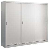 Guarda Roupa Casal 3 Portas de Correr 264cm Winter F04 Branco - Mpozenato