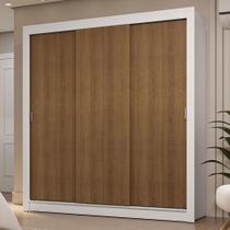 Guarda-Roupa Casal 3 Portas de Correr Branco/Rustic Sublime Madesa