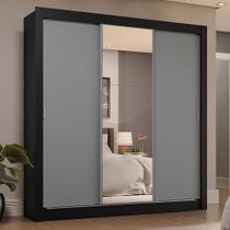 Guarda-Roupa Casal 3 Portas de Correr com Espelho 4 Gavetas Sublime Plus Madesa