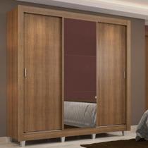 Guarda Roupa Casal 3 Portas de Correr com Espelho Guarda Roupa Casal 3 Portas de Correr com Espelho