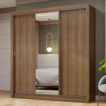 Guarda-Roupa Casal 3 Portas de Correr com Espelho Nobre Madesa