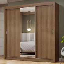 Guarda-Roupa Casal 3 Portas de Correr com Espelho Rustic Nobre Madesa Guarda-Roupa Casal 3 Portas de Correr com Espelho Rustic Nobre Madesa