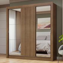 Guarda-Roupa Casal 3 Portas de Correr com Espelhos Rustic Nobre Madesa Guarda-Roupa Casal 3 Portas de Correr com Espelhos Rustic Nobre Madesa