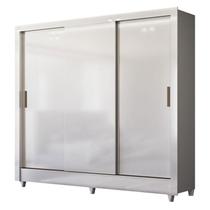 Guarda Roupa Casal 3 Portas de Correr com Pés Italia Branco Brilho - Santos Andirá Guarda Roupa Casal 3 Portas de Correr com Pés Italia Branco Brilho - Santos Andirá