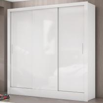 Guarda Roupa Casal 3 Portas de Correr Dubai Carioca Móveis Branco