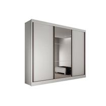 Guarda Roupa Casal 3 Portas de Correr e (1 c/ Espelho) 8 Gavetas Toulon/Sonetto Plus Neve - Novo Horizonte Guarda Roupa Casal 3 Portas de Correr e (1 c/ Espelho) 8 Gavetas Toulon/Sonetto Plus Neve - Novo Horizonte