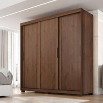 Guarda-Roupa Casal 3 Portas de Correr e 4 Gavetas Confort Marrom/Jacarandá Guarda-Roupa Casal 3 Portas de Correr e 4 Gavetas Confort Marrom/Jacarandá