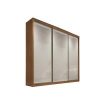 Guarda Roupa Casal 3 Portas de Correr e 4 Gavetas Diamond/Londres Cumaru/Fendi 25 - Novo Horizonte