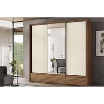 Guarda Roupa Casal 3 Portas de Correr e 5 Gavetas c/ Pés Democrata Jatoba ou Jatoba Areia - Flex - Santos Andirá Guarda Roupa Casal 3 Portas de Correr e 5 Gavetas c/ Pés Democrata Jatoba ou Jatoba Areia - Flex - Santos Andirá