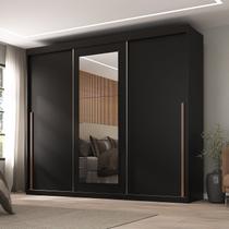Guarda-roupa Casal 3 Portas de Correr e 6 Gavetas Spazio