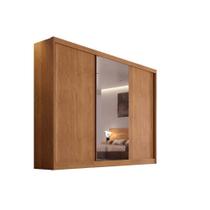 Guarda Roupa Casal 3 Portas de Correr e 8 Gavetas c/ 1 Espelho Sonetto/Toulon Plus Cumaru - Novo Horizonte