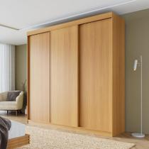 Guarda-roupa Casal 3 Portas de Correr Lisas Samambaia Cabecasa Madeiramadeira Carvalho