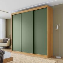 Guarda-roupa Casal 3 Portas de Correr Lisas Samambaia CabeCasa MadeiraOriginals