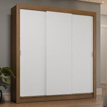 Guarda-Roupa Casal 3 Portas de Correr Rustic/Branco Sublime Plus Madesa