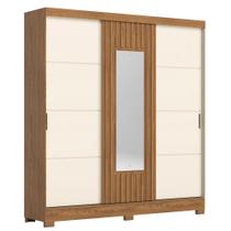 Guarda Roupa Casal 3 Portas Deslizantes Com Espelho 200 cm B376 Briz