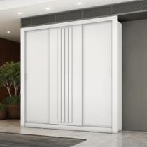 Guarda Roupa Casal 3 Portas Doha 2 Gavetas Carraro Ripado