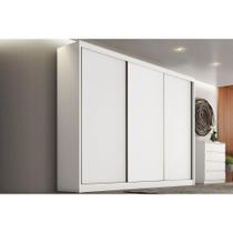 Guarda Roupa Casal 3 Portas e 4 Gavetas Diamond/Londres Branco - Novo Horizonte