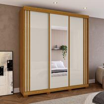 Guarda-roupa Casal 3 Portas Flex Color com Espelho 213cm 100% MDF Kamala Espresso Móveis Guarda-roupa Casal 3 Portas Flex Color com Espelho 213cm 100% MDF Kamala Espresso Móveis