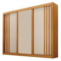 Guarda Roupa Casal 3 Portas Milano Cinamomo Off White Leifer Móveis