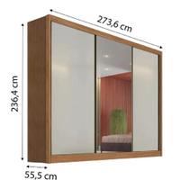 Guarda Roupa Casal 3 Pts 08 Gav Sollo Novo Horizonte. Cumaru com fendi