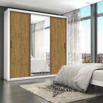 Guarda-roupa Casal 4 Espelhos 3 Portas de Correr 4 Gavetas Max Plus Espresso Móveis