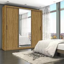 Guarda-roupa Casal 4 Espelhos 3 Portas de Correr 4 Gavetas Max Plus Espresso Móveis