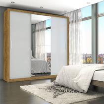 Guarda-roupa Casal 4 Espelhos 3 Portas de Correr 4 Gavetas Max Plus Espresso Móveis