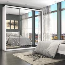 Guarda-Roupa Casal 4 Espelhos 3 Portas de Correr 4 Gavetas Max Premium Espresso Móveis