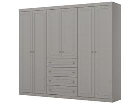 Guarda-roupa Casal 4 Gavetas 6 Portas Móveis Henn Americano Guarda-roupa Casal 4 Gavetas 6 Portas Móveis Henn Americano
