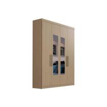 Guarda Roupa Casal 4 Portas (2 c/ Espelho) e 2 Gavetas PH 1714 Cedro - Herval Guarda Roupa Casal 4 Portas (2 c/ Espelho) e 2 Gavetas PH 1714 Cedro - Herval