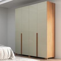 Guarda Roupa Casal 4 Portas 2 Gavetas 100% MDF 180cm Basic W204 Pradel Móveis