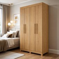 Guarda Roupa Casal 4 Portas 2 Gavetas 100% MDF Jandaia Marrom/Cinamomo Guarda Roupa Casal 4 Portas 2 Gavetas 100% MDF Jandaia Marrom/Cinamomo