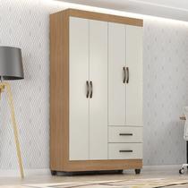 Guarda Roupa Casal 4 Portas 2 Gavetas com Pés Lite