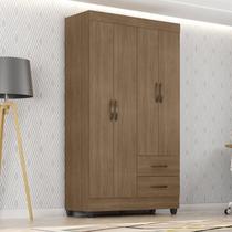 Guarda Roupa Casal 4 Portas 2 Gavetas com Pés Lite