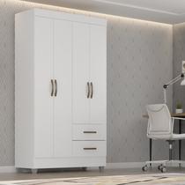 Guarda Roupa Casal 4 Portas 2 Gavetas com Pés Lite