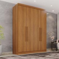 Guarda-Roupa Casal 4 Portas 2 Gavetas França Cinamomo