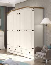 Guarda-Roupa Casal 4 Portas 2 Gavetas Smile Móveis Serpil