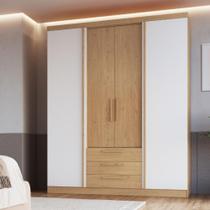 Guarda Roupa Casal 4 Portas 3 Gavetas Bravo New Móveis Castro