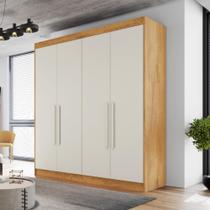 Guarda Roupa Casal 4 Portas 3 Gavetas Nantes Móveis Europa