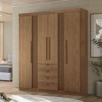 Guarda Roupa Casal 4 Portas 4 Gavetas Aurora Santos Andira
