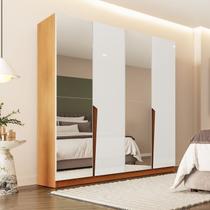 Guarda-roupa Casal 4 Portas 4 Gavetas com Espelho Porto