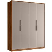 Guarda Roupa Casal 4 Portas Atore Nogueira Nude Guarda Roupa Casal 4 Portas Atore Nogueira Nude
