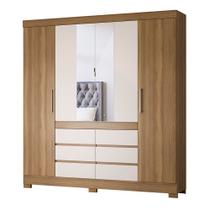 Guarda Roupa Casal 4 Portas Cádis 66510 Amêndola Touch / Off White Demóbile