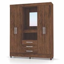 Guarda Roupa Casal 4 Portas Capelinha Fortaleza 1006180 Imbuia Rustico Vila Rica Guarda Roupa Casal 4 Portas Capelinha Fortaleza 1006180 Imbuia Rustico Vila Rica